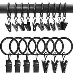 100 Pack Metal Curtain Rings With Clips Drapery Drapes New. Price: $28.20.
