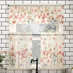 Rosalind Watercolor Floral Semi-sheer Rod Pocket Kitchen Curtain Valance And ... New. Price: $17.65.