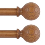 Htzon Curtain Rods For Windows 2PACK:WOODEN 66-120"(2 Pack), Grain New. Price: $85.35.