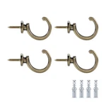 Dess 4 Pack Curtain Holdbacks Tiebacks Hooks Wall Mounted Hoo... New. Price: $21.19.