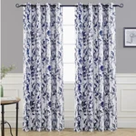 Driftaway Leah Panel Abstract Floral Blossom Ink Painting Navy/gray 52X120 Open. Price: $42.50.