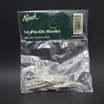 (2)14 Kirsch Pin-on Hooks For Drapery Curtain Use W/traverse Rods 2.75" Silver New. Price: $14.89.