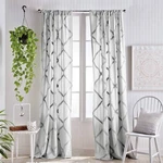 2 Peri Chenille Lattice Rod Pocket Window Curtain Panels Gray Farmhouse 50X84" New. Price: $89.95.