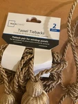 Mainstay Drapery Or Curtain Tassel Tiebacks Gold Unused Set Of Three New. Price: $12.00.