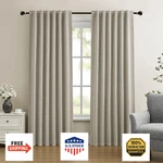 Dreaming Casa 100% Blackout Curtains 84 Inches Long, Linen Textured Window Treat New. Price: $101.36.