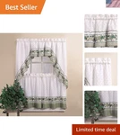 Chf & You Cottage Ivy Country Curtain Tier And Swag Set, Multi, 56-INCH X 36-... New. Price: $27.99.