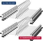 Northern Brothers Pants Hangers With Clips, Heavy Duty 20 Pack, Adjustable Metal New. Price: $33.00.