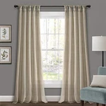 Burlap Knotted Tabtop Window Curtain Panel Pair 45"W X 84"L Dark New. Price: $46.17.