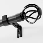 Jinchan Black Curtain Rods For Windows To 72''-144''(1 Pack), New. Price: $42.99.