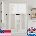 Nanspring Cream Kitchen Sheer Curtains 24" L, Panels, Back Tab/rod Pocket New. Price: $49.94.