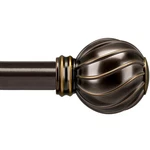 Lootkell Brown Curtain Rods For Windows 66 To 36"-120" Pack, New. Price: $44.90.