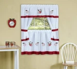 Achim Home Red Gala Cottage Curtain Tier Pair 58X36 Embellished Set New. Price: $21.60.