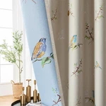 Double Sided Patterned Birds Blackout Curtains For Bedroom 84 Inches Long Flo... New. Price: $69.85.