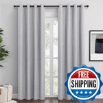 Qmqmok Light Grey Linen Blackout Curtains 108 Inch Length 2 Panels Set For Bedro New. Price: $75.46.