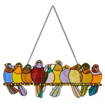River Of Goods Wire Window Panel 24" Multi Stained Glass Birds Art Hanging Decor Unspecified. Price: $79.99.