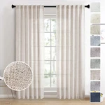 Meetbily Linen Drapes 92"L, Panels Set, Rod Pocket/back Tab, Light Filtering New. Price: $67.80.