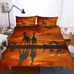 3D Giraffe River Grassland Sunset Quilt Cover Bedding Sets Pillowcases 64 New. Price: $71.62.