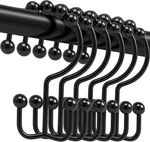 Shower Curtain Hooks, 12 Pcs Rustproof Metal Rings,free Black New. Price: $10.39.