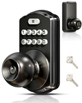 Veise Keypad Door Knob Lock, Keyless Entry Digital With Matte Black New. Price: $106.32.