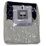 Lush D Cor Two Kitchen Tiers Linen Button 29X24IN Each Navy White New. Price: $21.99.