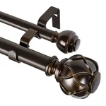 Kamanina Double Curtain Rods To Inches 72-144", Antique Bronze New. Price: $61.05.