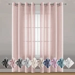 Miss Seletex Blush Pink Natural Linen Sheer Curtains For Living Room Elegant ... New. Price: $47.17.