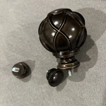 Kamanina Netted Texture Replacement Finials For 1 Inch Curtain Rods. New Bronze Open. Price: $8.99.