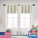 Xtmyi Cream Kitchen Window Curtains 18" Length 2 Pack Rod Pocket Waterproof New. Price: $44.83.
