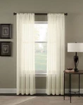Elegant Solid Sheer Window Curtain - All Sizes Colors 2 Panels New. Price: $7.33.