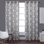 Kochi Light Filtering Linen Blend Grommet Top Curtain Panel Pair, 54"X108", Blac New. Price: $77.99.