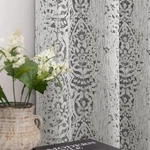 Grey And White Geometric Moroccan Patterned Curtains 84 Inches Long For Livin... New. Price: $79.89.