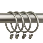 193115 21/2 Inch Curtain Rings With Clip Satin Nickel Heavy Duty Drapes Hooks New. Price: $28.25.