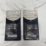 Cambria Premier 1/8" Curtain Rod Corner Connectors Set Of 2 Graphite New. Price: $13.60.