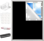 100% Blackout Window Cover Curtains For Bedroom 57X40INCH,NO Drill,diy Cut Porta New. Price: $17.71.