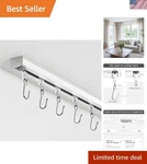 Elegant Ceiling Curtain Track - Adjustable 6FT To 9FT Rail Set For Room Dividers New. Price: $88.64.