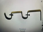 Urbanest Double Curtain Bracket For 1" And 3/4" Rod, Antique Brass, Pcs. New. Price: $5.00.