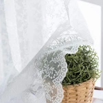 H.ebony Pure White Floral Sheer Lace Curtains Window Drapes For Bedroom, Rod ... New. Price: $37.50.