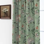 Sage Green Floral Printed Curtains,vintage Cottage Core Light Pink Flower Lea... New. Price: $60.60.