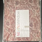 Martha Window Calais Paisley Rod Pocket Panel 50X84IN Sheer Red White Polyester New. Price: $20.00.