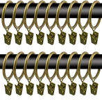 1.5" Metal Curtain Rings With Clips, Bronze 1.5INCH-40PCS New. Price: $27.69.