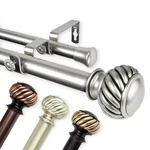 Baldir 1 In. Dia 28 - 48 Double Curtain Rod Satin Nickel New. Price: $53.86.