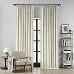 Hillcrest 72 Inches Linen Blend Full Blackout Pinch Pleat Window Curtains For... New. Price: $59.24.