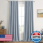 Emema Chambray Blue Linen Blackout Curtains 84 Inch Long 2 Panels Set For Bedroo New. Price: $78.14.
