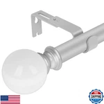 Daintier Single Window Curtain Rod With Crystal Ball FINIAL,72-144 Inch,m New. Price: $44.99.