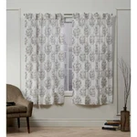 Nicole Miller Curtain Two Panels Tabitha 50 X 63 White Khaki Print New. Price: $29.95.