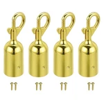 Patikil 1.3"X3.7" Stanchion Rope End Stopper, 4 Pack Cord 1.3X3.7, Golden New. Price: $19.09.