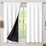 Bgment White Blackout Curtains For Bedroom 63 Inch Long - Thermal Insulated New. Price: $32.90.