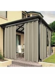 Bonzer Outdoor Curtains For Patio Waterproof Thick Privacy 1PANEL 54W X 108L Open. Price: $29.98.