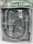 2 Swag Tie Backs Curtain Holders Silver Satin Nickel Christopher Lowell Modern New. Price: $12.99.