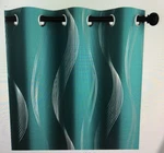 Deconovo Blackout Curtains Wave Thermal INSULATED-52"X84"TURQUOISE/SILVER New. Price: $25.49.